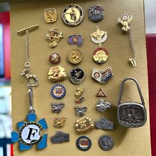 Vintage HUGE LOT 28 OF THE MOOSE AND MOOSE LODGE PINS/CHARMS picture