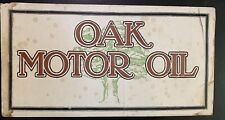 Anrique RARE Original 1920s Frontier Mfg OAK MOTOR OIL Tree Cardboard Sign picture