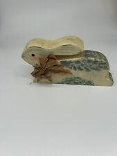 Vintage Wooden Rabbit Bunny Hand Painted picture