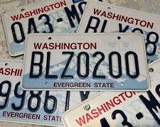 Single WASHINGTON State  license plate Random Letters/numbers picture