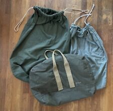 Vintage Army Military Bag Lot Of 3 Parachute Sling Utility Stenciled WWII picture