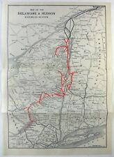 Delaware & Hudson Railroad- Original 1924 System Map. Railroad picture