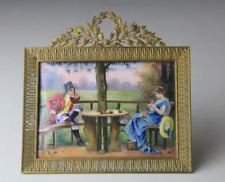 Antique French Enamel on Copper Plaques - Signed picture