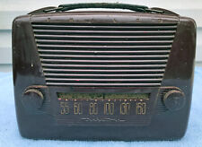 PHILCO TRANSITONE MODEL 49-602 AM AC/DC TUBE RADIO Brown (Maroon) NW Please Read picture