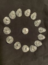 Set Of 15 Vintage Clear glass mini Hemingray insulator  miniature picture