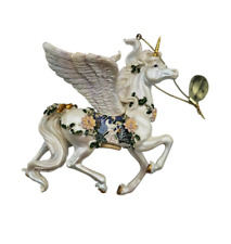 Vtg Ashton Drake Galleries Unicorn Christas Ornament Hand Painted NEW Pegasus picture