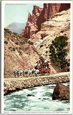 California CA, Along Gardiner River, Canyon, Yellowstone Park, Vintage Postcard picture
