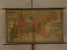 Prussia Kingdom Of Development 1807~1903 Wilhelm II Old Schul-Wandkarte 168x99 picture