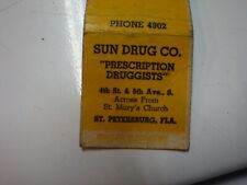 Sun Drug Co. St. Petersburg, FL. Made by Advance Match co. 1930s-40s picture