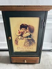 Vintage  “Clark’s O.N.T. Spool Cotton Sign “ Cabinet picture