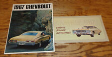 Original 1967 Chevrolet Full Size Car Sales Brochure & Accessories Lot of 2 picture