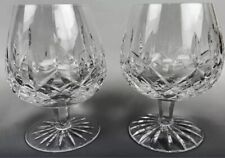 Lismore by Waterford Pair Of Clear Crystal Brandy Glasses picture