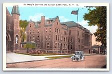 Postcard St. Mary's Convent and School Little Falls New York NY picture