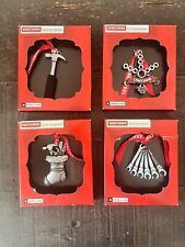Craftsman Pewter Tool Christmas Ornament Set Of 4 Made In USA picture