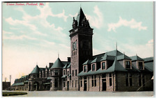 Postcard Union Railroad Train Station Portland, ME picture