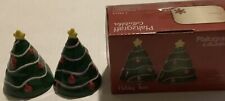 Christmas Tree Salt & Pepper Shakers Hand Painted 3.5” 2013  new picture