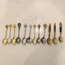 Vintage Worldwide Souvenir Spoons Collector Lot 12 Pieces picture