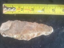 paleo indian flint blade Illinois creek find authentic 4-1/2” picture