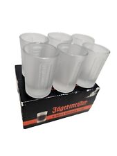 6 JAGERMEISTER GLASS SHOT GLASSES EMBOSSED LOGO Brand NEW 1oz picture