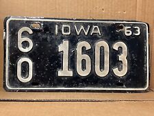 1963 Lyon county Iowa  license plate  60 1603 picture