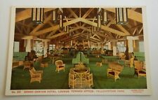 Vint. Color P/C- Wyo., Yellowstone Pk, Grand Canyon Hotel Lounge, Haynes Photo picture