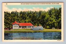 Duluth MN- Minnesota, Skyline Parkway Sightseeing Bus, Antique, Vintage Postcard picture