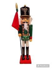  Nutcracker Traditional 24.5 Inch W/ Hat, Faux Hair, Flag, Stand Dansk Intl picture