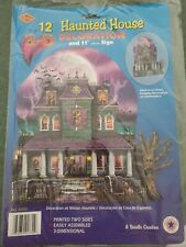 Beistle 3-D Haunted House Die Cut Halloween Decoration VINTAGE NOS picture