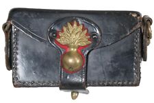 Italian Carabinieri Leather Cartridge AMMO Pouch Carcano w Leather Sling WWII picture