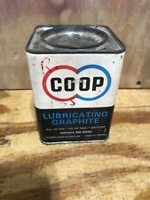 VINTAGE FARM CAN CO-OP LUBRICATING GRAPHITE~Kansas City ,MO~RARE CAN~FULL CAN picture