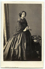 2 CDVs 1860-70. Elegant women. Fashion. Levitsky in Paris and Marie Frères in Rennes picture