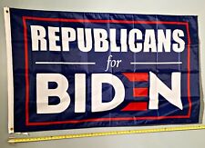JOE BIDEN FLAG  USA SELLER Republicans For Biden Trump Poster Sign 3x5' picture