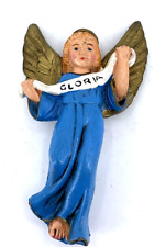 Vintage Gloria Angel Nativity Ornament Blue Dress 5