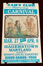 Vintage Sam's Club Spring Carnival Poster 1997 Hagerstown, MD [**] picture
