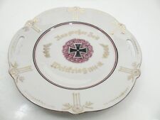 WW1 German 1914 Iron Cross Imperial 'from great times' painted plate old,D2.22.2 picture