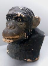 Vintage Prehistoric People Chimpanzee Bust of USSR Paleontological Museum 60's picture