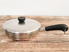 Vintage Revere Ware 8 inch Skillet 1801 Sauce Pan Copper Bottom With Lid picture