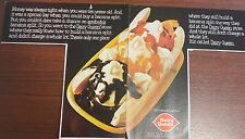 Dairy Queen 1977 Srumpdillyishus Banana Split Ad Vintage Ice Cream picture