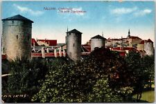 Tallinn Linnamuur Die Alte Stadtmauer Medieval Buildings Estonia Postcard picture