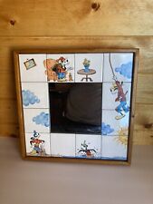 Vintage Handmade Disney Goofy Hand Painted Wood Mirror Tiles 17”x17” OOAK picture