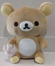 San-X Rilakkuma Cherry Blossom Plush 14” Large Stuffed Animal Teddy Bear NWT picture