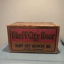 Bluff City Beer, Alton Illinois Cardboard Crate~Extremely Rare~Displays Nicely picture