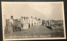 Rppc Funeral Military Canacao Naval Cemetery  P.I.  Philippines Postcard Z9 picture