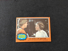 1977 Star Wars Series 5 Leia Wishes Luke Good Luck Card #299 picture