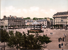 France, Lorient. Place Alsace-Lorraine vintage print photochromie, vintage pho picture