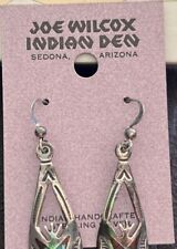 Joe Wilcox Vintage Native AmerIcan New  Sterling Silver Turquoise Earrings AZ picture