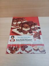 Betty Crocker Chocolate Fudge Brownie Mix 1956 Vintage Print Ad Life Magazine picture