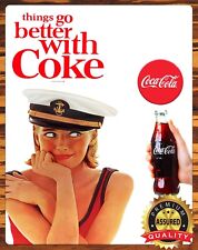 Coka-Cola - Things Go Better With Coke - Rare - Metal Sign 11 x 14 picture