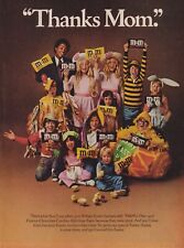 M&Ms Candy Vintage 1976 Print Ad Page Cute Kids Easter Peanut Plain Thanks Mom picture