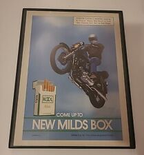 Kool Milds Cigarettes Motorcycle Vintage  Print Ad 1986 Framed 8.5x11  picture